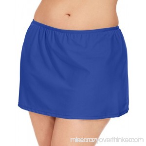 Island Escape Womens Swim Skirt Skirted Bikini Bottoms Blue 16W B06XJNZLHF